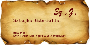 Sztojka Gabriella névjegykártya